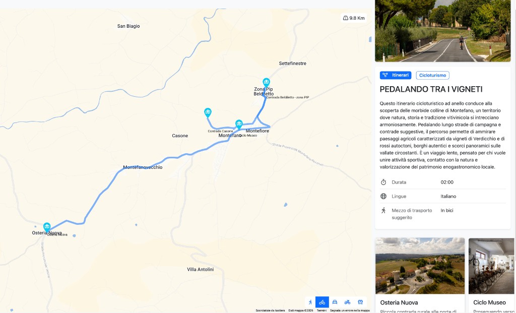 Itinerari sulla mappa